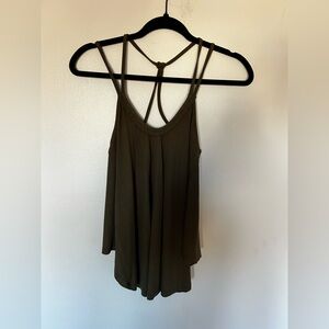 Boutique Olive Green Strappy Women's Top - Size XSmall/Small